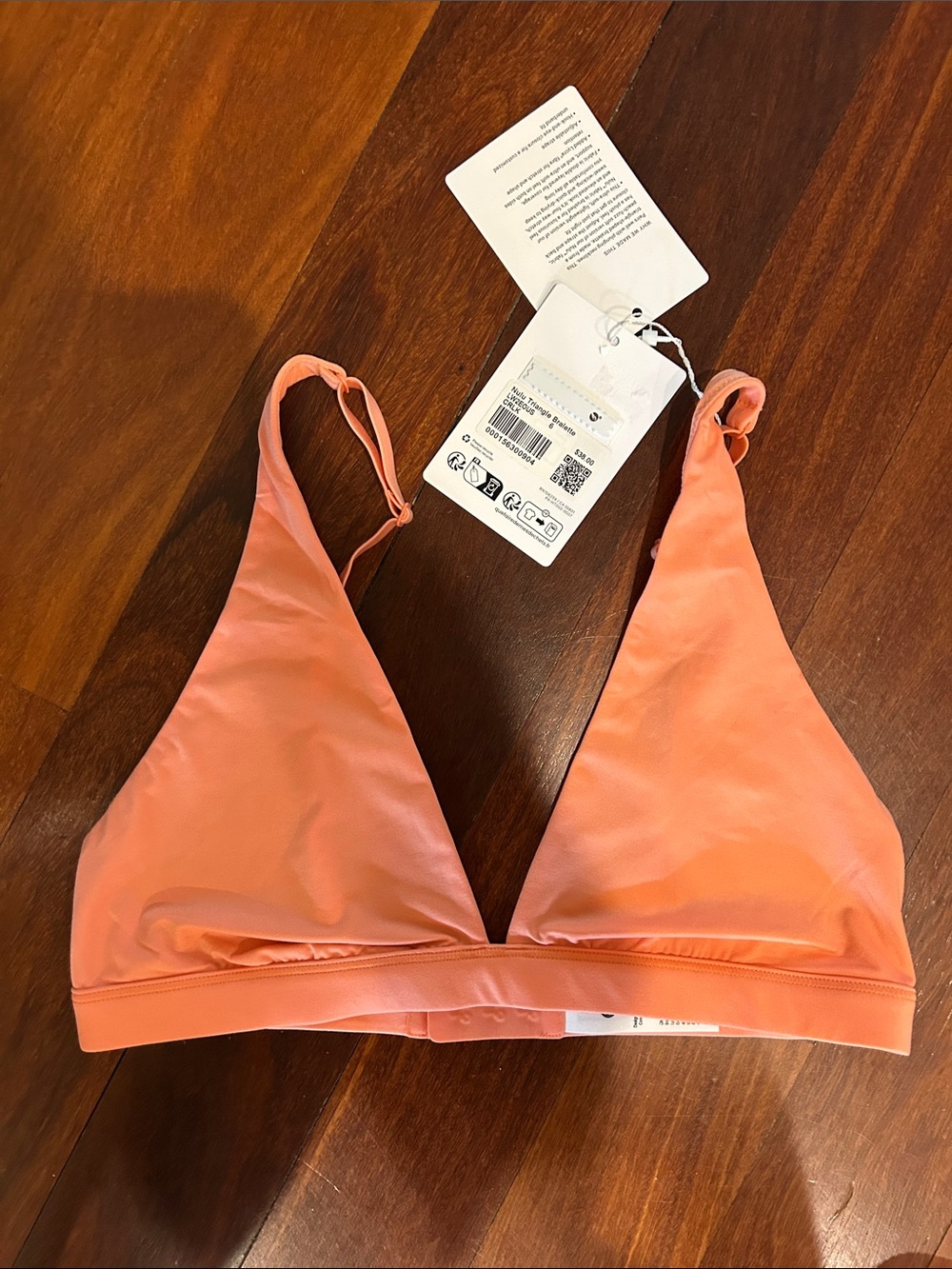 Lululemon Nulu Women’s Coral Triangle bralette size 6